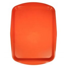 Поднос столовый Клен 490х360мм оранжевый полипропилен особо прочный (560Т)(мки39/6.1)