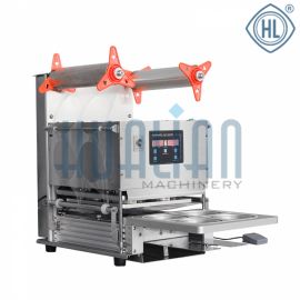Автоматический запайщик лотков Hualian HL-95A с газонаполнением (под стакан d 150 мм)