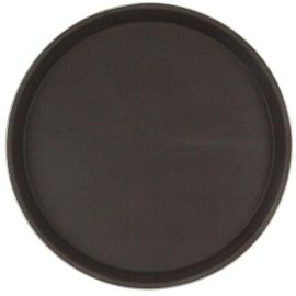 Поднос Varlex прорезиненный круглый коричневый 11'' 27см (1100CТ Brown)(кт01)