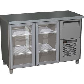 Стол холодильный Carboma T57 M2-1-G 0430-29 (BAR-250С) (с бортом, планка)(П0000007520)
