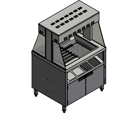 Станция хранения и фасовки картофеля фри Follett L900, 900x750х1450 мм