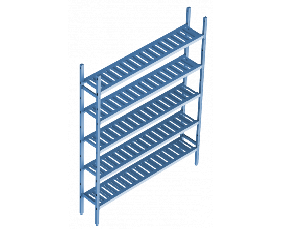 Стеллажная система LOAD.ME POLY Основная секция Polair 18AL.5PP40.16 5 ЯРУСОВ(351228)