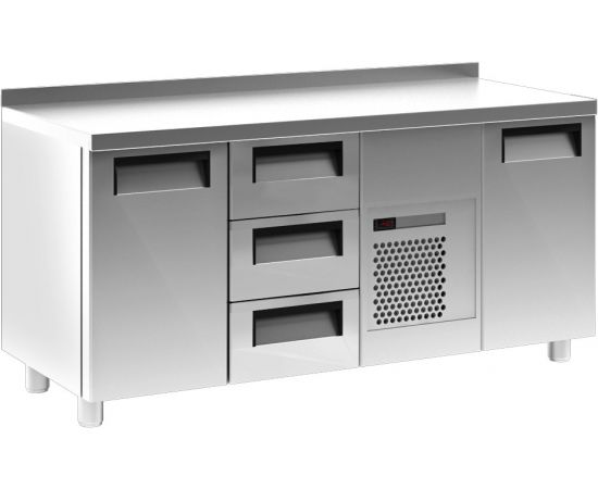 Стол холодильный Carboma T70 M3-1 0430-2 (3GN/NT) (с бортом)(2 двери,3 ящика)(1801859p.1584)