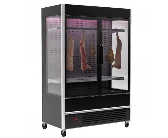 Витрина для демонстрации мяса Carboma FC20-08 VV 1,3-3 X7 (распашные двери структурный стеклопакет)(П0000005529.382)
