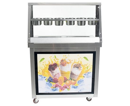 Фризер для ролл мороженого Foodatlas KCB-1F (контейнеры, световой короб, стол для топпингов)(УТ000009224)