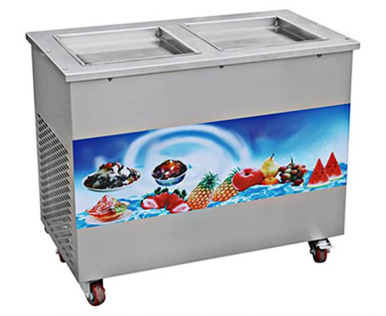 Фризер для ролл мороженого Foodatlas KCB-2F (стол для топпингов, 2 компрессора)(УТ000009234)