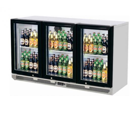 Холодильник барный (малый) витринного типа со слайдер дверями Turboair TB13-3G-SL-800