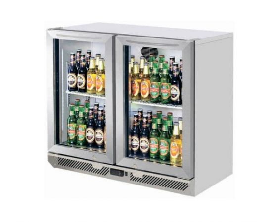 Холодильник барный (малый) витринного типа со слайдер дверями Turboair TB9-2G-SL-900
