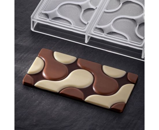 Форма для шоколада Pavoni Chocolate Bar Flow 154х77мм h8мм, 100гр, 3 ячейки, п/к PC5007FR