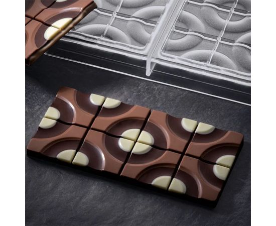 Форма для шоколада Pavoni Chocolate Bar Target 154х77мм h8мм, 100гр, 3 ячейки, п/к PC5008FR