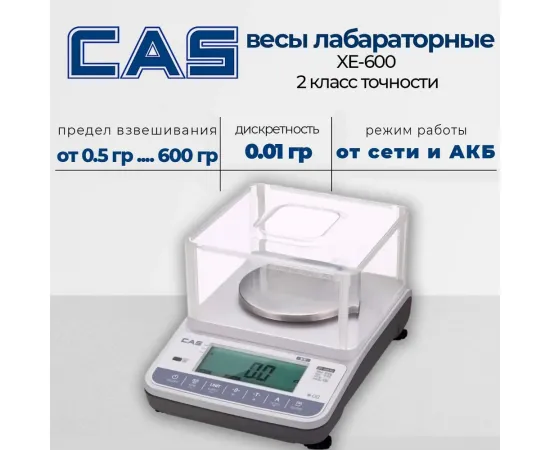 Лабораторные весы Cas XE-600(A7457)