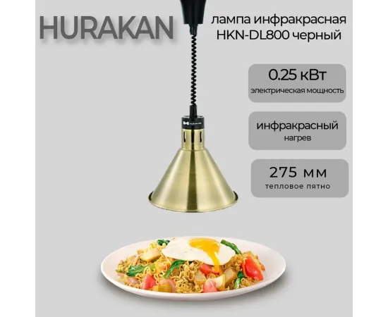 Лампа инфракрасная Hurakan HKN-DL800 бронзовая(153681)