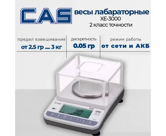 Лабораторные весы Cas XE-3000(A7456)